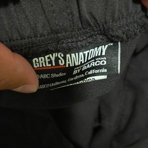 Black gray anatomy bottoms XS scrubs